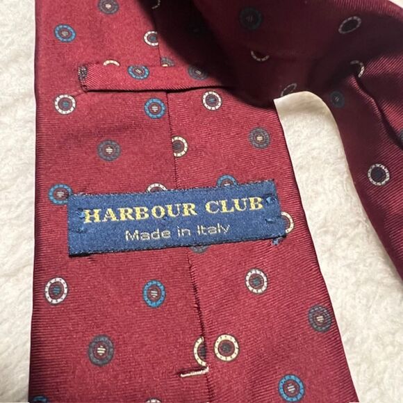 Harbour Club Italy Maroon Italian Silk Neck Tie - Picture 6 of 7